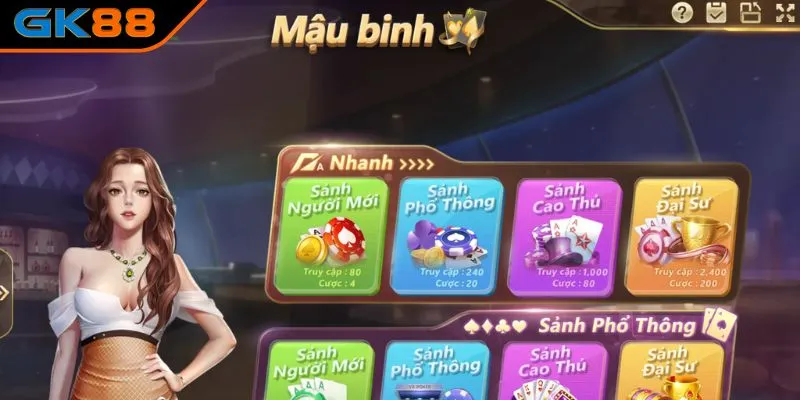 Tìm hiểu về game mậu binh online GK88